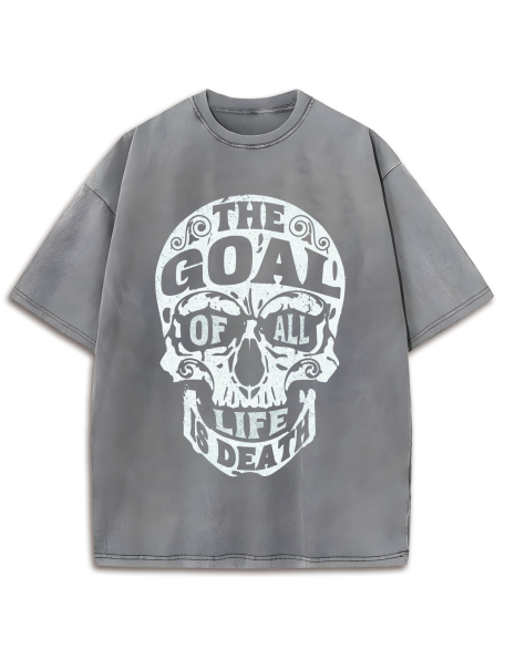 Fighting Skull Washed T-Shirt