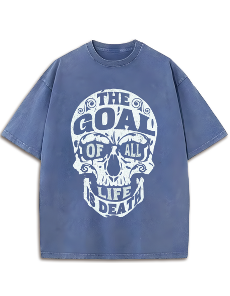 Fighting Skull Washed T-Shirt