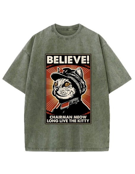 Long Live The Kitty Washed T-Shirt