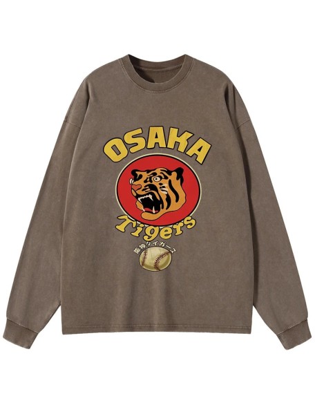 Osaka Tiger Baseball Washed Long Sleeve T-Shirt