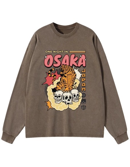 Osaka Tiger Washed Long Sleeve T-Shirt