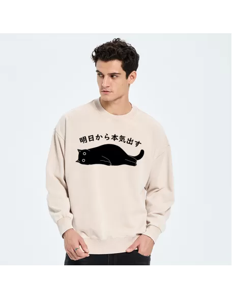 I'm Going To Get Serious Tomorrow Washed Sweatshirt