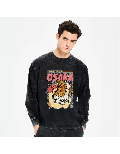 Osaka Tiger Washed Long Sleeve T-Shirt