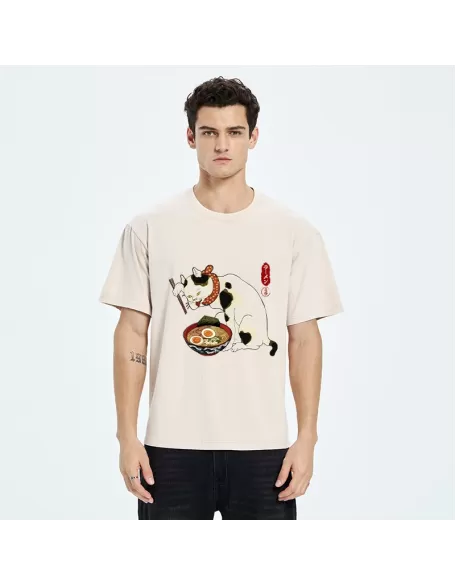 The Cat Obsessed With Ramen Washed T-Shirt