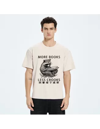 More Books Less Crooks Washed T-Shirt