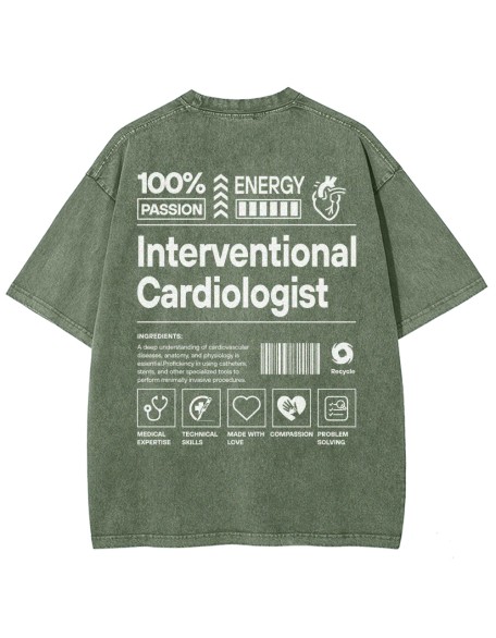 Interventional Cardiologist Unisex Fit Washed T-Shirt