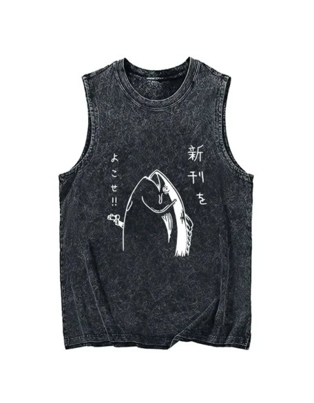 Japanese Fish Hold Up White Washed Tank