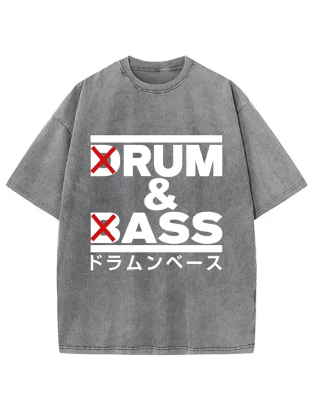 Drum And Bass Funny Washed T-Shirt