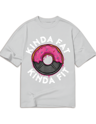 Gym Workout Kinda Fat Kinda Fit Funny Doughnut Gift T-Shirt - MADE IN USA Regular-Fit, Family Clothing