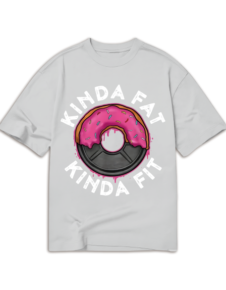 Gym Workout Kinda Fat Kinda Fit Funny Doughnut Gift T-Shirt - MADE IN USA Regular-Fit, Family Clothing