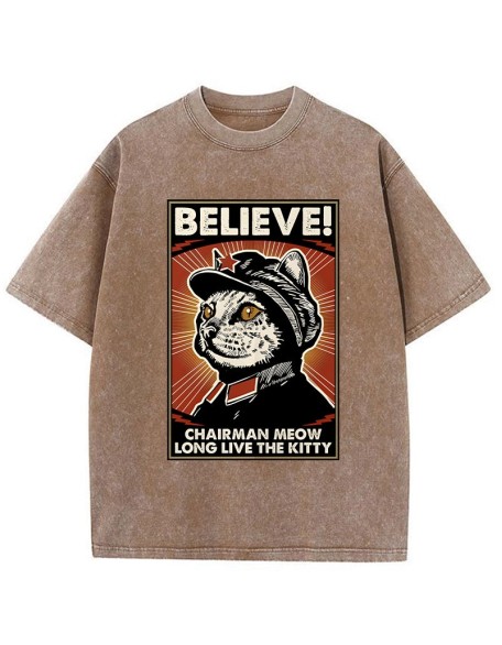 Long Live The Kitty Washed T-Shirt