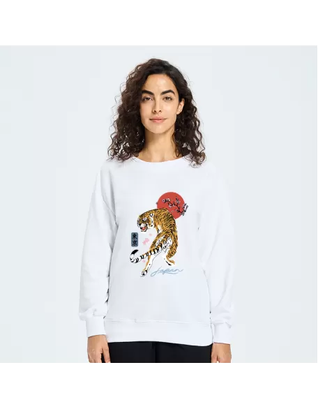 Tiger Blossom Japanese Sakura Sweatshirt