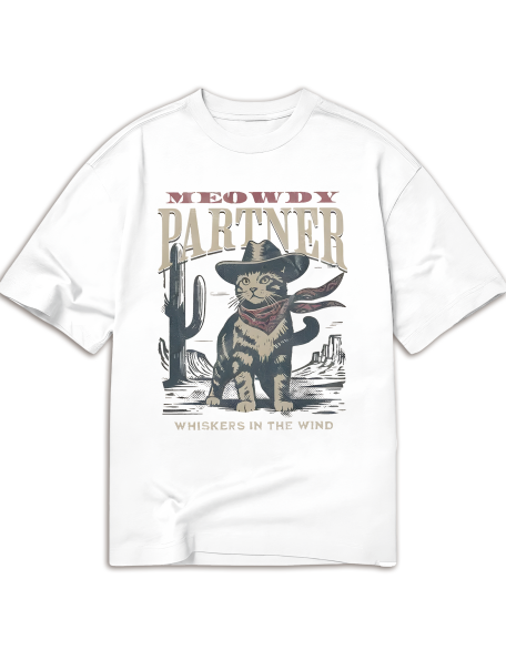 Meowdy Partner Cowboy Cat Shirt, Funny Vintage Western Cat Tee, Cyber Monday Special,Cat Lover Gift Ideas