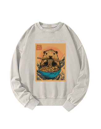 Opossum Eats Ramen Washed Sweatshirt