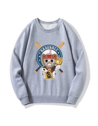 Janpaese Baseball Cat Sweatshirt