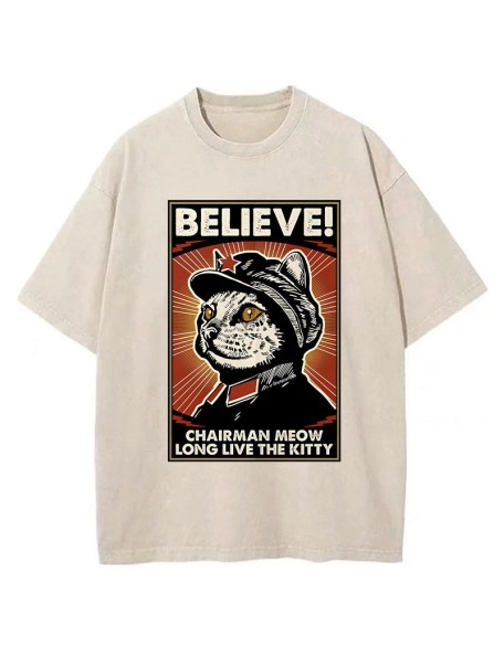 Long Live The Kitty Washed T-Shirt
