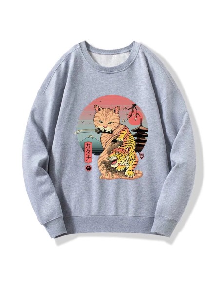 Katana Cat Tattoo Sweatshirt