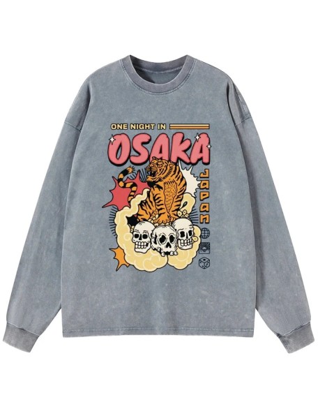 Osaka Tiger Washed Long Sleeve T-Shirt