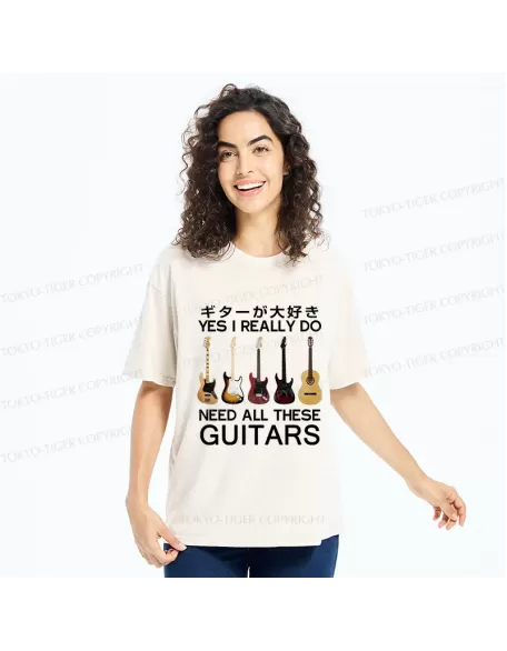 -Tiger I Need All Guitar Washed T-Shirt