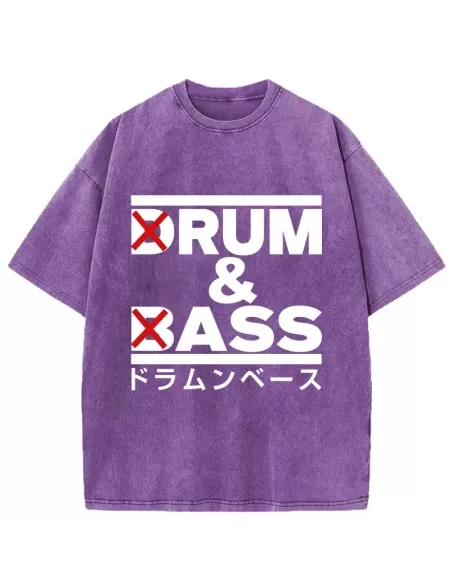 Drum And Bass Funny Washed T-Shirt