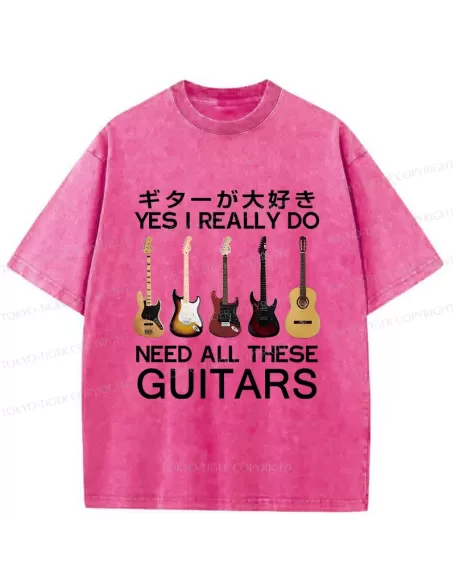-Tiger I Need All Guitar Washed T-Shirt