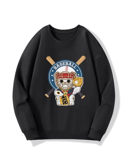 Janpaese Baseball Cat Sweatshirt