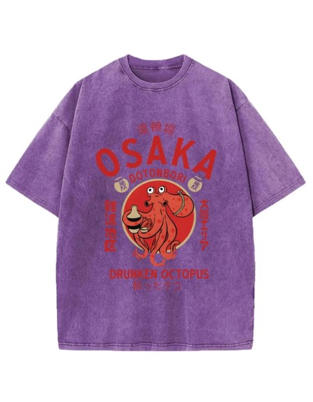 Drunken Octopus Japan Washed T-Shirt