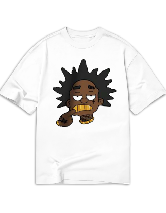 Men's Casual Cartoon Character Print Crew Neck Short Sleeve T-Shirt, Summer