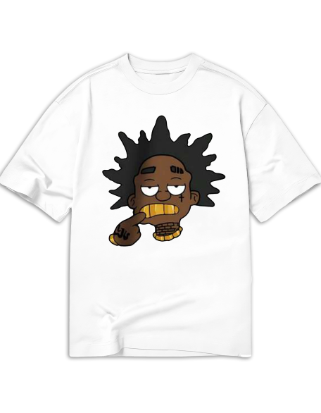 Men's Casual Cartoon Character Print Crew Neck Short Sleeve T-Shirt, Summer