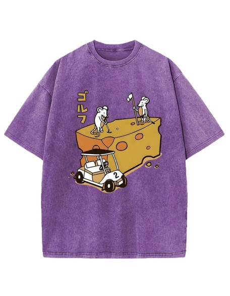 Mouse Golf Course Washed T-Shirt