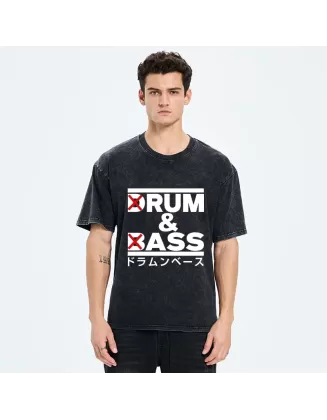 Drum And Bass Funny Washed T-Shirt