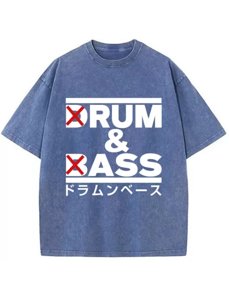 Drum And Bass Funny Washed T-Shirt