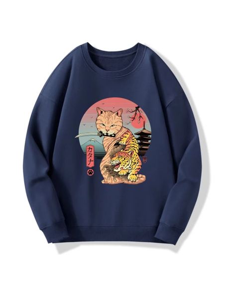 Katana Cat Tattoo Sweatshirt