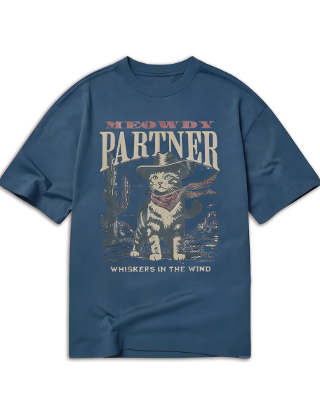 Meowdy Partner Cowboy Cat Shirt, Funny Vintage Western Cat Tee, Cyber Monday Special,Cat Lover Gift Ideas