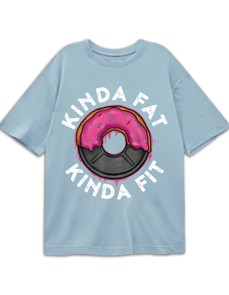 Gym Workout Kinda Fat Kinda Fit Funny Doughnut Gift T-Shirt - MADE IN USA Regular-Fit, Family Clothing