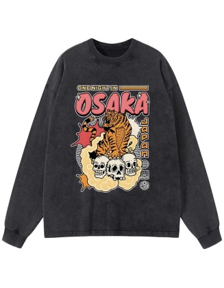 Osaka Tiger Washed Long Sleeve T-Shirt