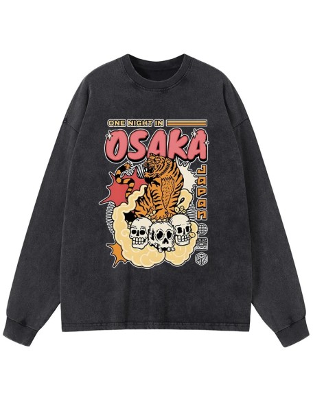Osaka Tiger Washed Long Sleeve T-Shirt