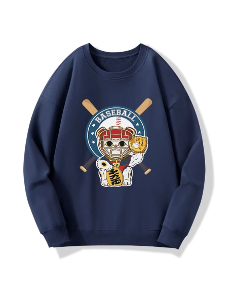 Janpaese Baseball Cat Sweatshirt