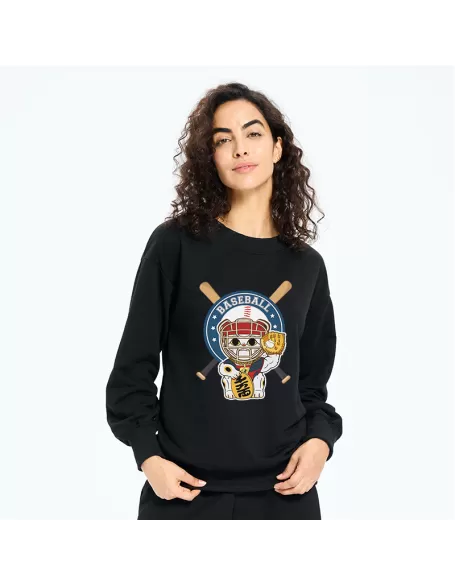 Janpaese Baseball Cat Sweatshirt