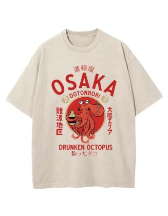 Drunken Octopus Japan Washed T-Shirt