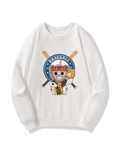 Janpaese Baseball Cat Sweatshirt