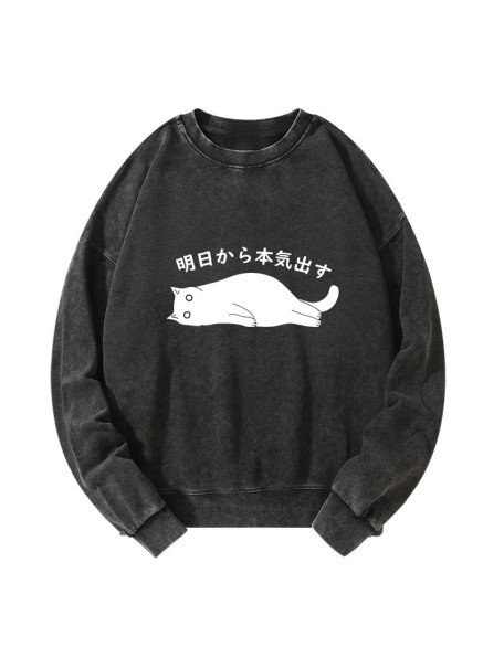 I'm Going To Get Serious Tomorrow Washed Sweatshirt