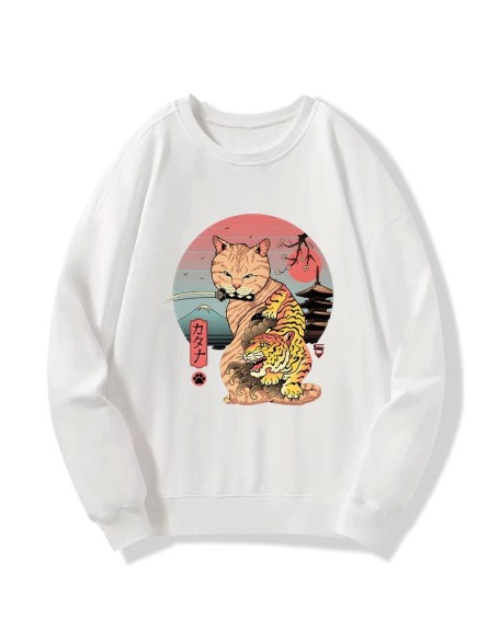 Katana Cat Tattoo Sweatshirt