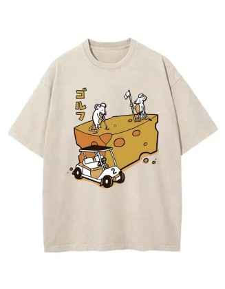 Mouse Golf Course Washed T-Shirt