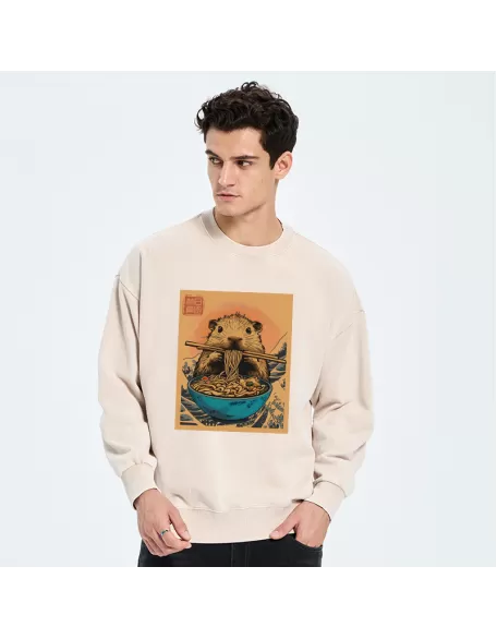 Opossum Eats Ramen Washed Sweatshirt