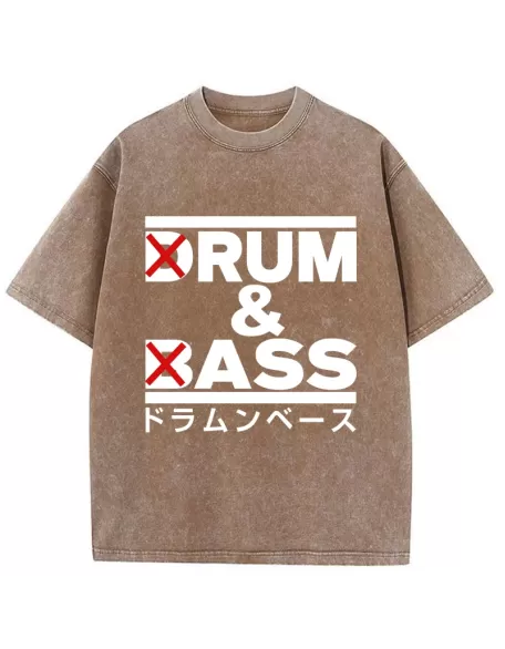 Drum And Bass Funny Washed T-Shirt