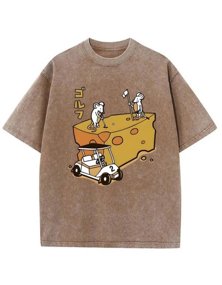 Mouse Golf Course Washed T-Shirt