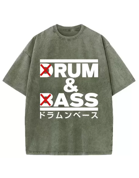Drum And Bass Funny Washed T-Shirt
