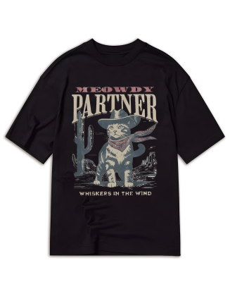 Meowdy Partner Cowboy Cat Shirt, Funny Vintage Western Cat Tee, Cyber Monday Special,Cat Lover Gift Ideas
