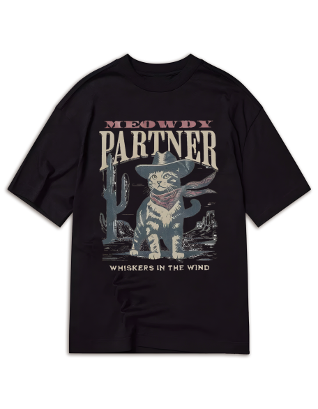 Meowdy Partner Cowboy Cat Shirt, Funny Vintage Western Cat Tee, Cyber Monday Special,Cat Lover Gift Ideas